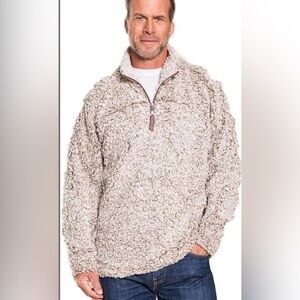 True Grit  Frosted Tip 1/4 Zip Pull Over Sherpa Jacket M